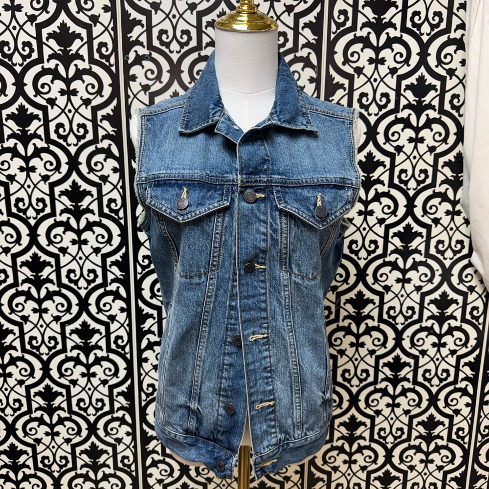 Aeropostale Blue Denim Vest